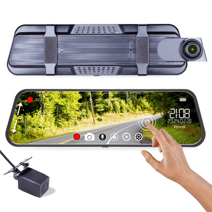 RideVision™ Smart Mirror 10” – Kamera samochodowa 2w1 z Full HD i Asystentem Cofania
