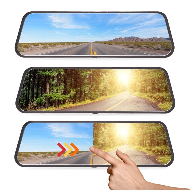 RideVision™ Smart Mirror 10” – Kamera samochodowa 2w1 z Full HD i Asystentem Cofania